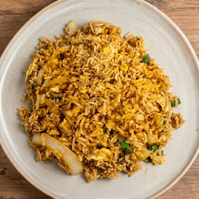 Egg & Onion Fried Rice.