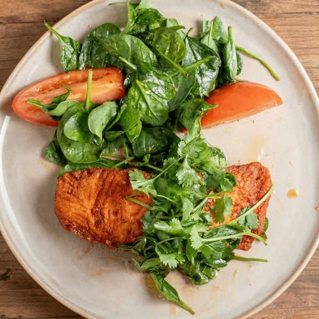 Grilled Salmon Salad.